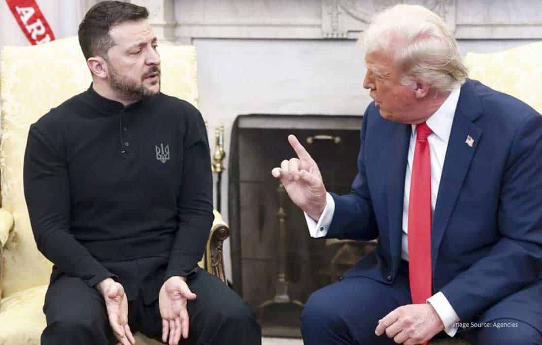 Trump and Zelensky meet in a heated discussion