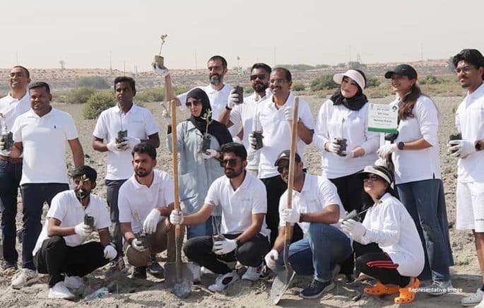 UAE mangrove planting drive by EEG marks Earth Day 2025