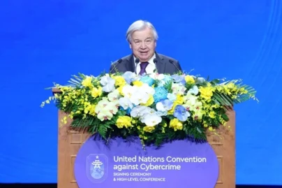 UN chief pleased with signing of first UN cybercrime convention by 65 countries